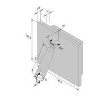 HERA Leeslamp BL1-LED, in-/aanbouw, roestvrij staal