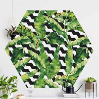Klebefieber Hexagon Mustertapete selbstklebend Zick Zack Geometrie Dschungel Muster