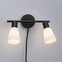 Nordlux Wandlamp Cole van glas en metaal, 2-lamps