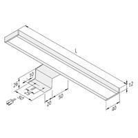HERA LED kastlamp Lugano 4.000K, 60 cm