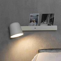 FARO BARCELONA Wandlamp Tila, draaibare kop, wit