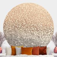 Klebefieber Runde Tapete selbstklebend Goldene Glitzerlandschaft