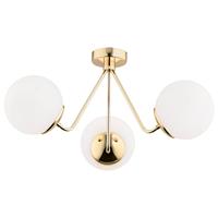 Euluna Plafondlamp Tuse, 3-lamps, messing