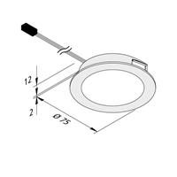 HERA LED meubelverlichting Dynamic FAR 68 staal 3W CCT