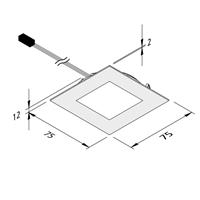 HERA LED meubelverlichting Dynamic FAQ 68 staal 3W CCT