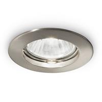 Ideallux Plafondinbouwlamp Jazz rond, GU10 3 per set nikkel