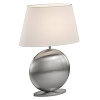 BANKAMP Asolo tafellamp, wit/nikkel, hoogte 51cm