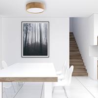 TEMAR LIGHTING Plafondlamp Cleo, Ø 28 cm, eiken