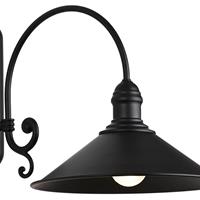 Euluna Wandlamp Elmo, zwart gelakt