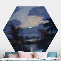 Klebefieber Hexagon Fototapete selbstklebend Otto Modersohn - Mondnacht im Teufelsmoor