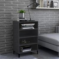 Vidaxl - Sideboard 57x35x90 cm Spanplatte Hochglanz-Grau