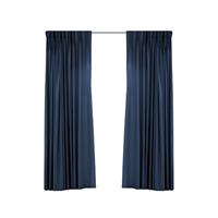 Geweven Verduisterend Gordijn - Larson -Dark Blue- Haken - 150x250 Cm