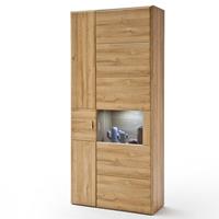 Kombi-Vitrine FERROL-05 Wohn- und Esszimmer Schrank in Grandson Oak Nb., - B/H/T: 94/208/39cm