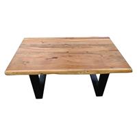 SIT Salontafel met zwart sledeframe, vierkant