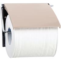 Msv Toiletrolhouder Wand/muur - Metaal Met Afdekklepje - Beige