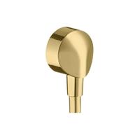 Hansgrohe Fixfit muuraansl.bocht e zo/terugslagklep pol gold optic polished gold optic