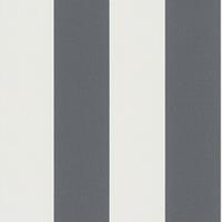 A.S. CREATIONS Tapete schwarz weiß gestreift | Gestreifte Tapete 179050 | Vliestapete gestreift 1790-50 | Streifentapete für Wohnzimmer & Flur - Schwarz /