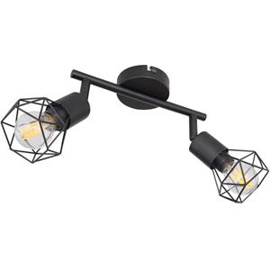 Globo Decken Leuchte Käfig Spot Strahler Leiste verstellbar Lampe schwarz Wohn Zimmer Beleuchtung 54802S-2