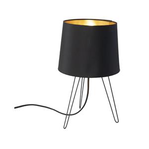 QAZQA Moderne Tischlampe schwarz - Lofty