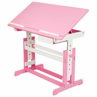 Tectake 400926 Verstelbaar - Bureau - 109 Cm - Roze