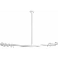 Villeroy & Boch Vicare glijstang voor d.gordijn in hoek 90x90cm wit 92170568