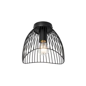 QAZQA Plafondlamp pua - Zwart - Design - D 20cm