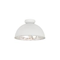 QAZQA Weiße Deckenlampe mit Silber 30 cm - Magna Basic