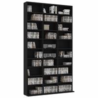 VidaXL Cd-kast 102x16x177,5 Cm Bewerkt Hout Zwart