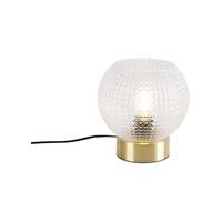 QAZQA Art Deco Tischlampe Messing - Kugel