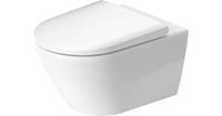 Duravit D-Neo hangtoilet met hygiëneglaze en durafix 37x54x40cm Wit