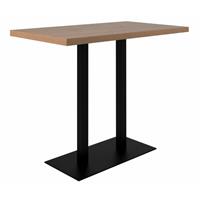 FINORI Bartisch Partytisch Beistelltisch Bistrotisch 120 x 70 cm QUADRATO 70 Artisan Eiche Nb. / Schwarz-'SW16054'