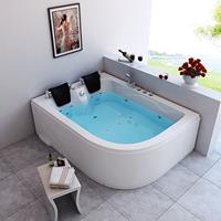 Home Deluxe Whirlpool Badewanne Blue Ocean XL 180 x 120 cm rechts I Eckwanne, Whirlwanne, Indoor Jacuzzi 2 Personen