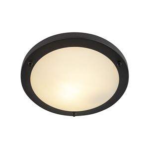 QAZQA Plafondlamp buiten yuma - Zwart - Modern - D 310mm