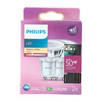 Philips , LED Classic GU10 50W 36° WW 355lm Duo