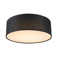QAZQA Deckenleuchte schwarz 30 cm inkl. LED - Drum LED