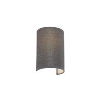 Qazqa Moderne Wandlamp Grijs - Simple Drum Jute