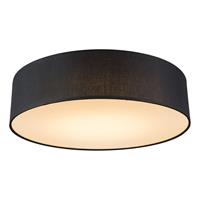 QAZQA Deckenleuchte schwarz 40 cm inkl. LED - Drum