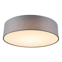 QAZQA Deckenleuchte grau 40 cm inkl. LED - Drum LED