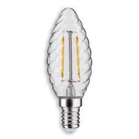 PAULMANN LICHT Paulmann 287.06 LED Filament Kerze 2,6W E14 Gedreht Klar 230V 2700K Lüster Deckenleuchte