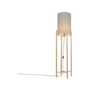 QAZQA Vloerlamp lengi - Grijs - Landelijk - L 285mm