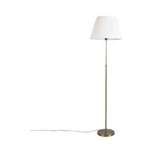 QAZQA Bronze Stehleuchte mit Plisse Creme 45 cm verstellbar - Parte