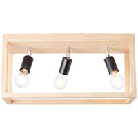 Brilliant NEREA Deckenleuchte 52 cm Holz / Metall Eiche geölt 3-Flammig, 99438/35
