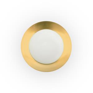 FARO BARCELONA LED wandlamp Side 450, zwart/goud, staal/glas, Ø 45 cm