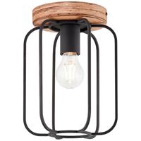 Brilliant TOSH Deckenleuchte 26,8 cm Metall / Holz Antik holz / schwarz korund, 99500/66 - 