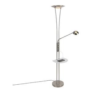QAZQA Stahl Stehlampe mit Lesearm inkl. LED und USB-Anschluss - Sevilla