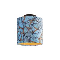 QAZQA Deckenleuchte mit Schirm Schmetterling 20 cm - Combi schwarz