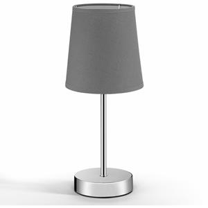 MONZANA Nachttischlampe Tischlampe Anthrazit Tischleuchte Höhe 32cm Stoffschirm Nachttischleuchte Nachtlicht Lampe Leuchte