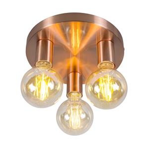 QAZQA Art Deco Deckenleuchte Kupfer - Facil 3