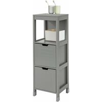 SOBUY FRG127-SG Badkommode Badschrank mit Fußpolster Kommode Badezimmer dunkelgrau - 