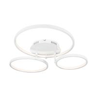 QAZQA Moderne Deckenleuchte weiß inkl. LED und Dimmer Rondas
